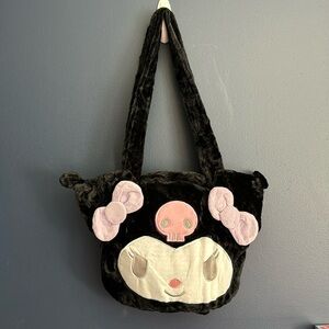 NEW kuromi fuzzy tote bag